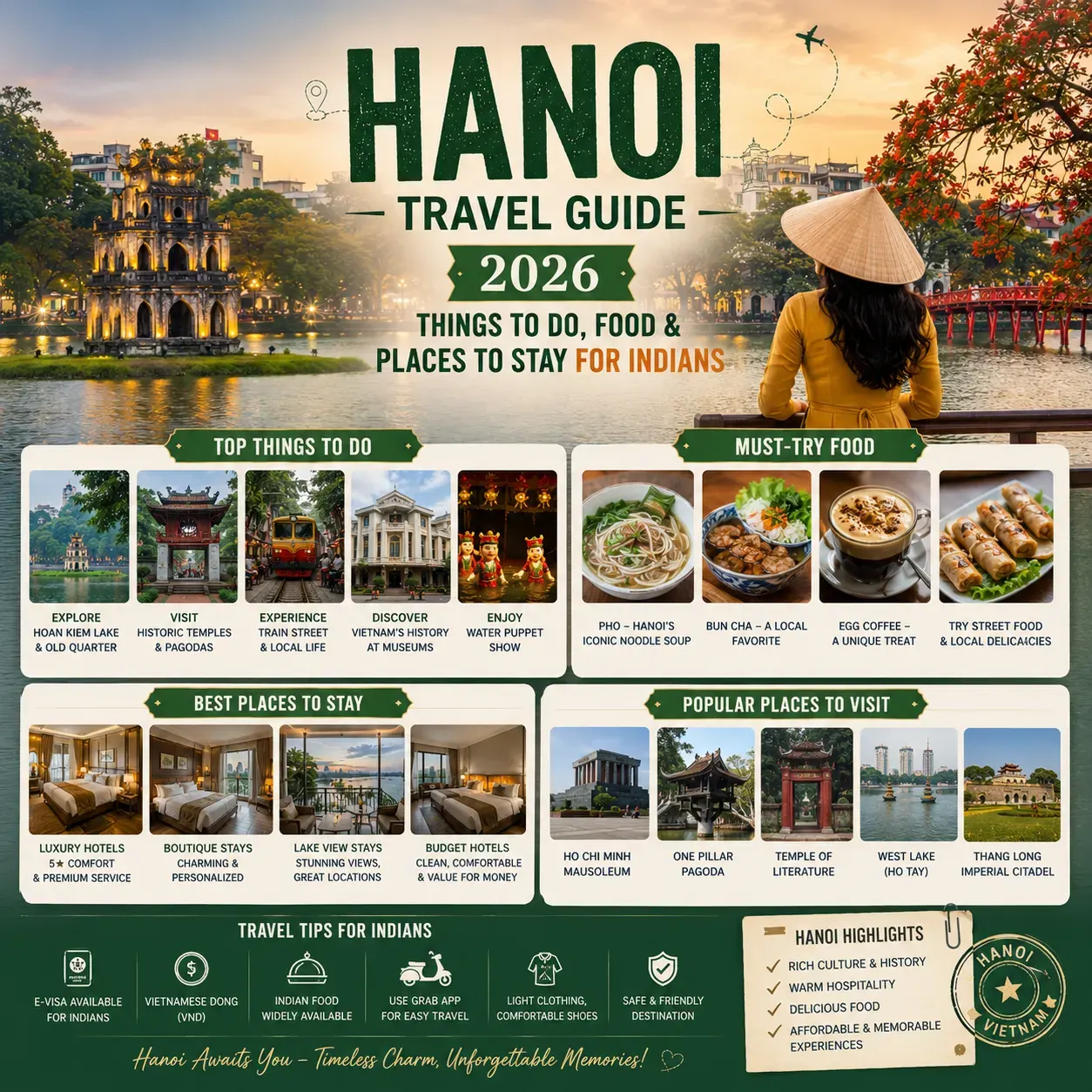 Hanoi Travel Guide 2026 — Things to Do, Food & Places to Stay for Indians