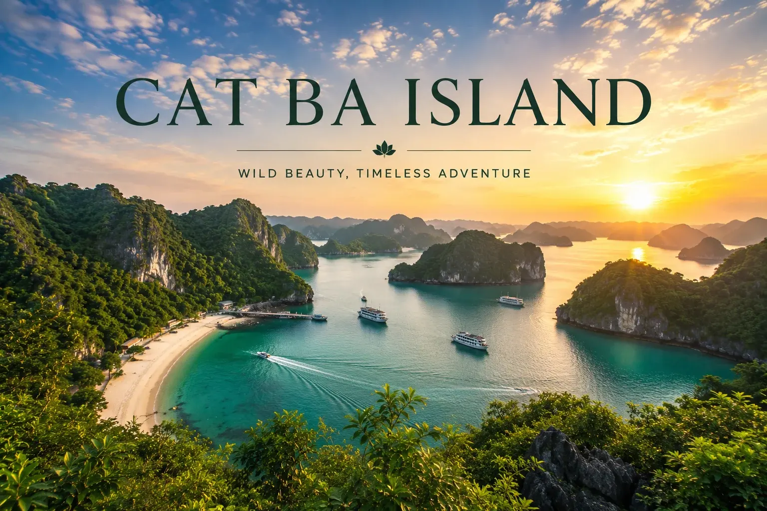 Lan Ha Bay limestone karsts kayaks emerald water Cat Ba Island Bali