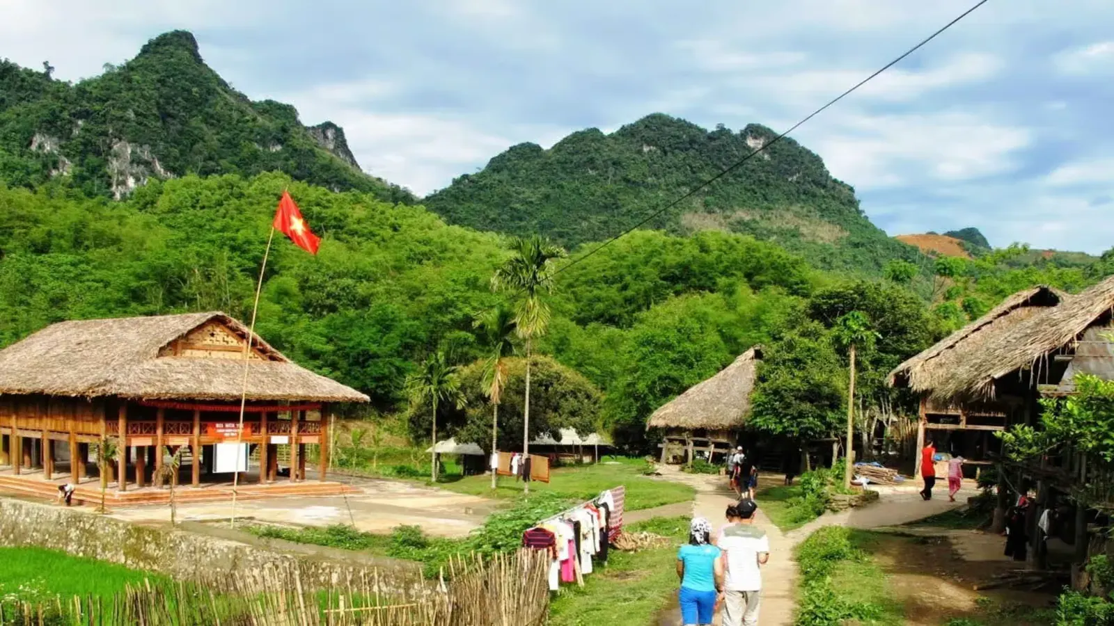 Buoc Village Black Thai ethnic community traditional houses Mai Chau Bali