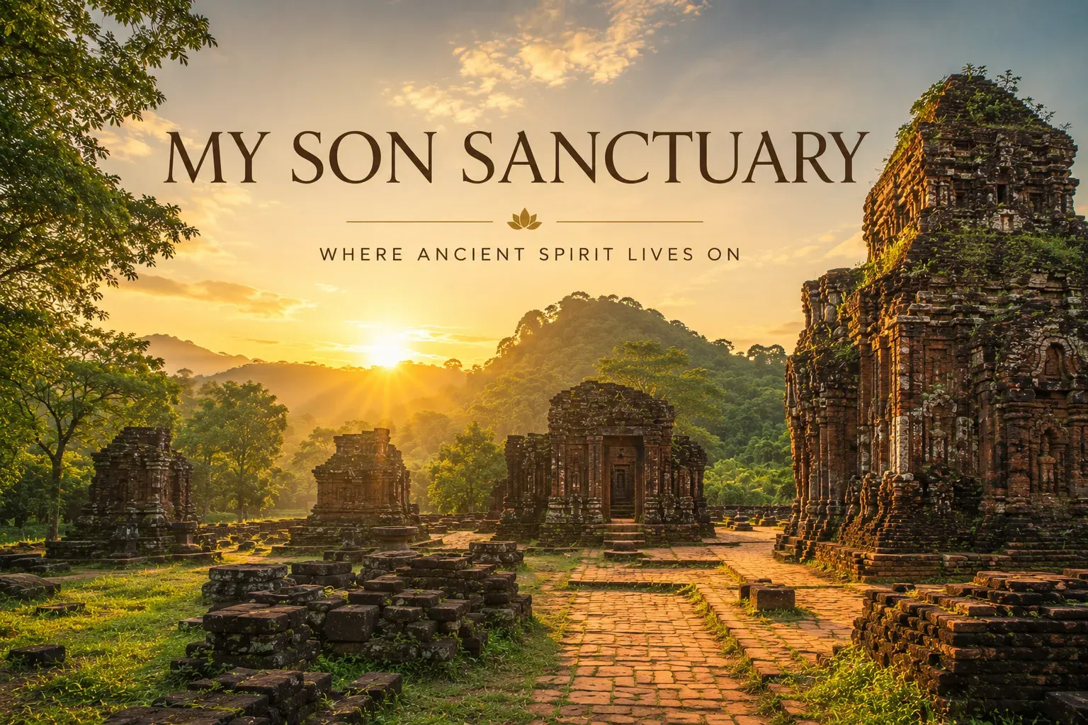 My Son Sanctuary UNESCO Hindu Cham temple ruins red brick jungle central Bali