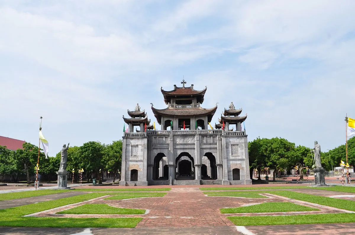 Phat Diem Stone Cathedral pagoda-style architecture Bali