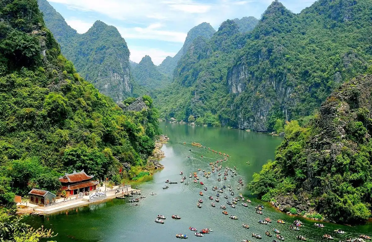 Trang An UNESCO boat ride through limestone caves and karsts Ninh Binh Bali
