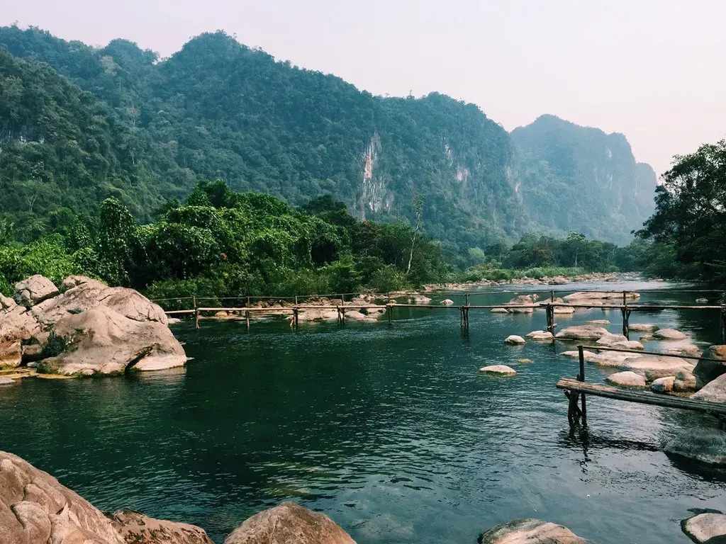 Nuoc Mooc Eco-Trail natural pool crystal clear water forest Phong Nha Bali