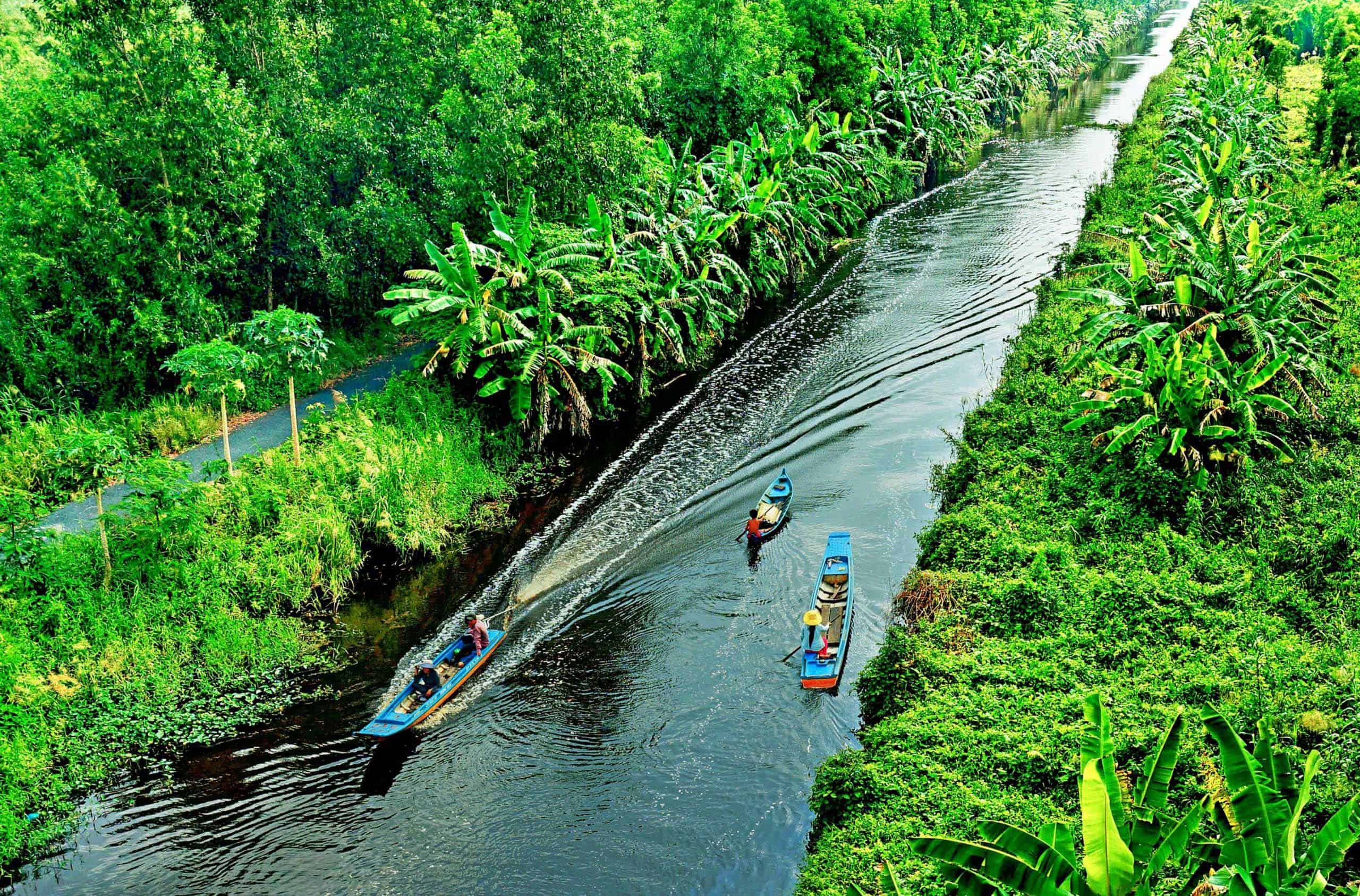 Mekong Delta village and canals