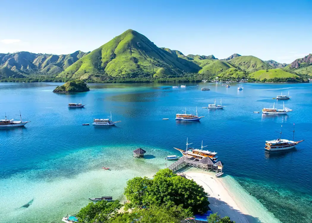 Padar Island viewpoint in Komodo National Park, Indonesia