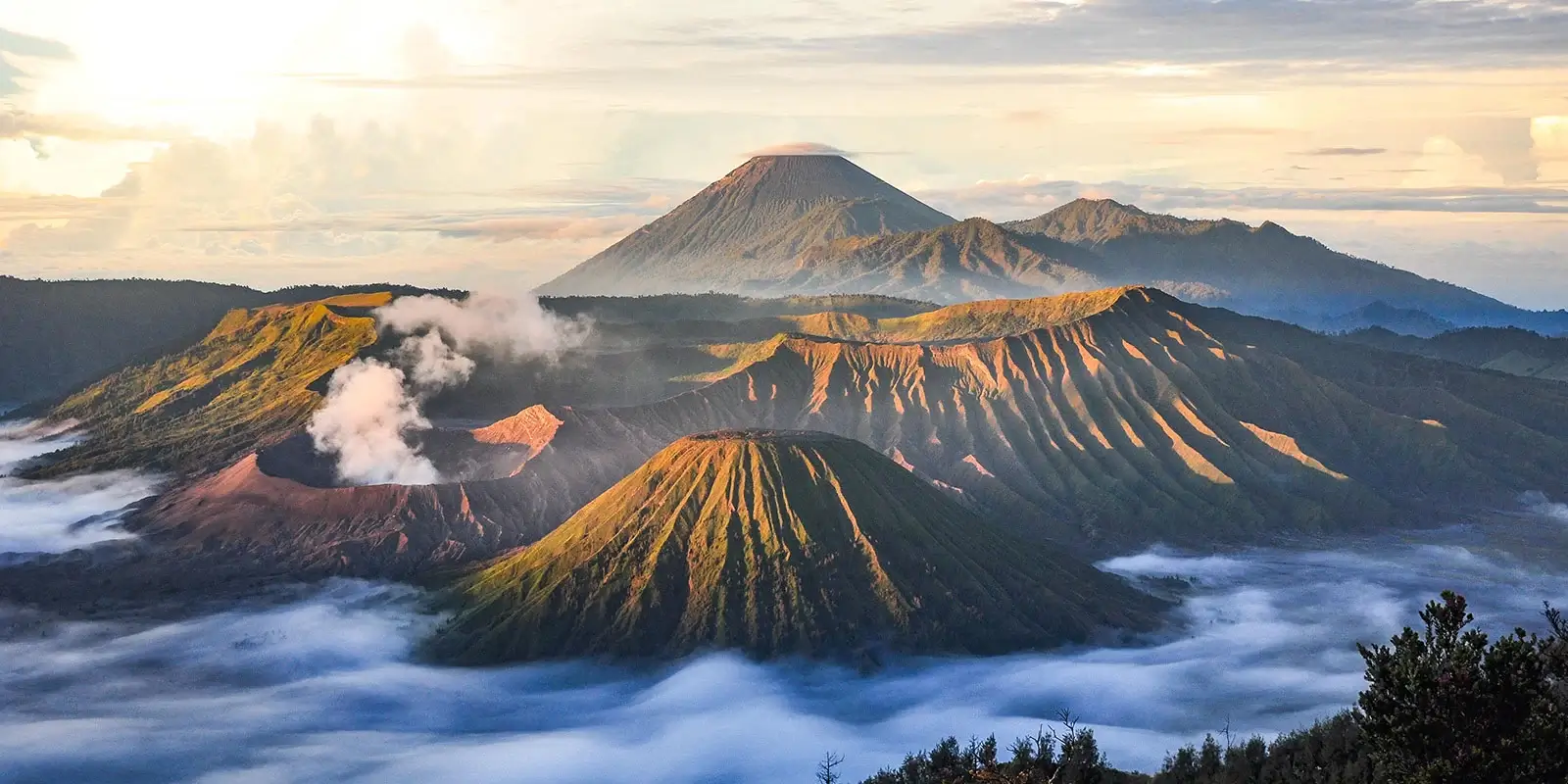 Mount Bromo volcano sunrise, East Java, Indonesia